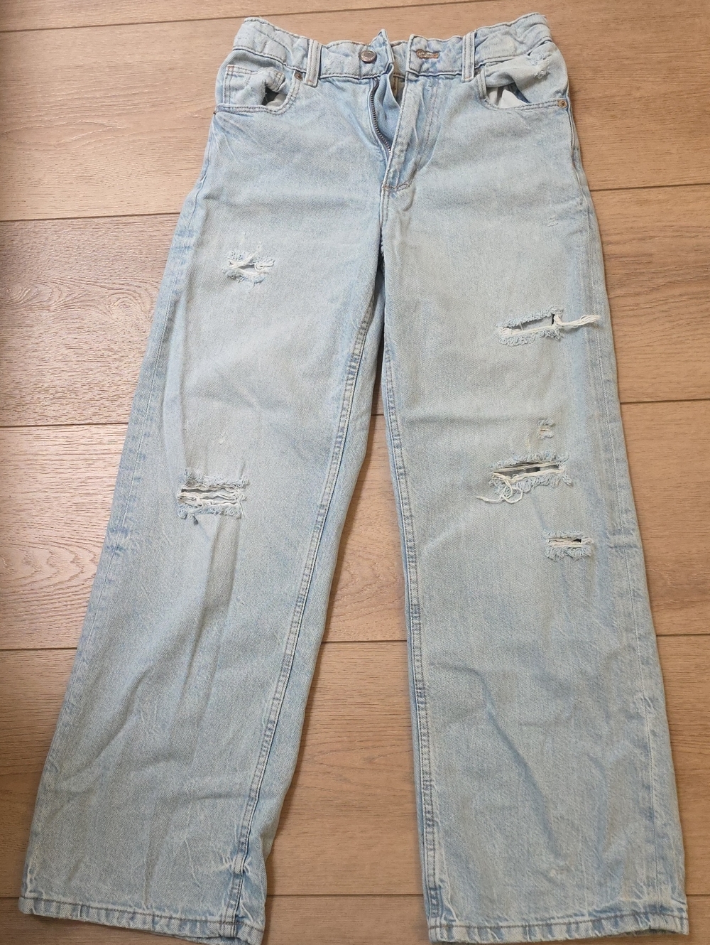Kids Sz 12/13 Zara Light Blue Distressed Jeans